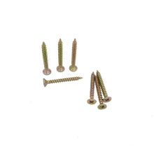 Low Price C1008 (Carbon Steel)/35k Countersunk Head Chipboard Screw Yellow Zinc Plated